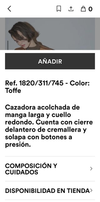 Cazadora acolchada Lefties Tostado