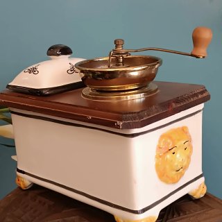 Molinillo café cerámica italiano antiguo
