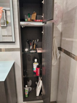 Armario de baño madera y metal