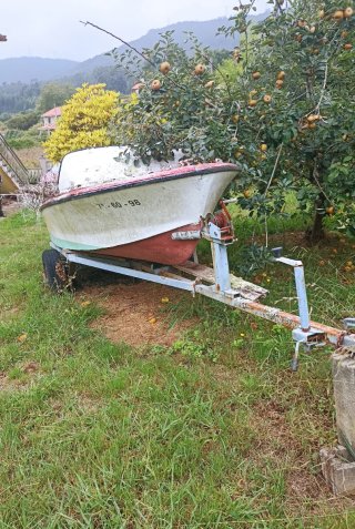 Lancha con remolque y motor