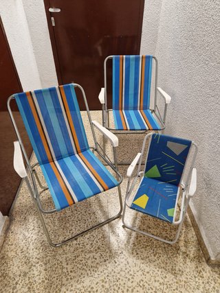 Sillas de camping plegables (3 unidades)