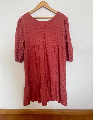 Vestido rosa C&A con forro 44