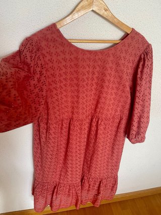 Vestido rosa C&A con forro 44
