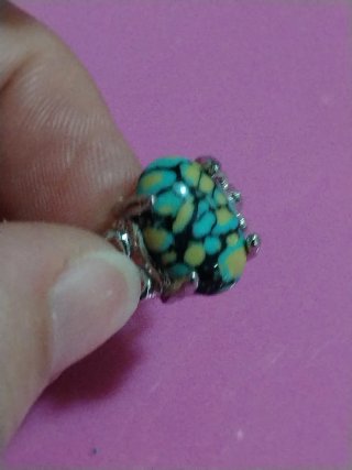 Anello argento naturale pietra turchese