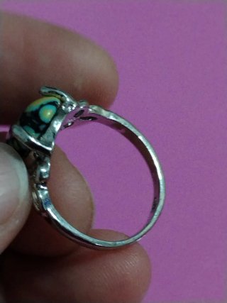 Anello argento naturale pietra turchese