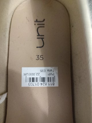 Manoletinas doradas Unit talla 35