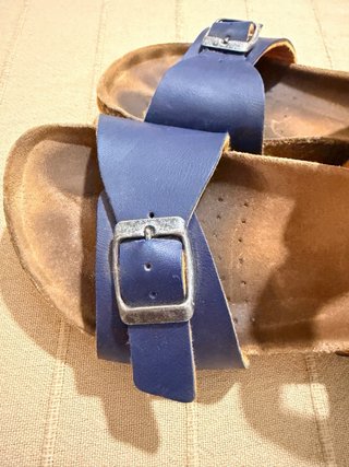Sandalias Geox niño azul y naranja talla 34