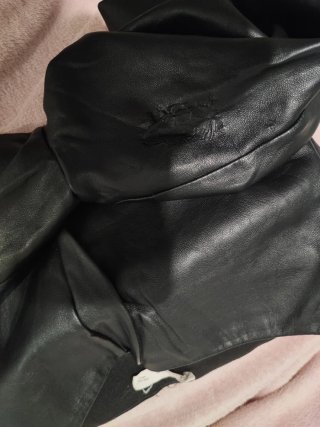 Pantalón cuerina Mango Negro