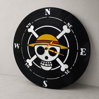 Orologio da parete One Piece Jolly Roger 3D
