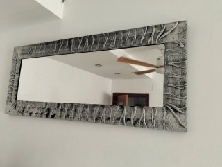 Espejo de pared diseño plateado