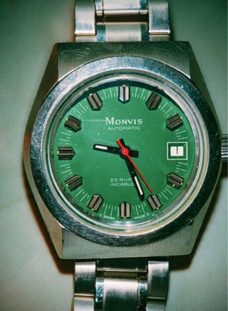 Orologio Monvis Automatico Vintage Verde 25 rubini