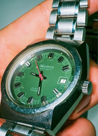 Orologio Monvis Automatico Vintage Verde 25 rubini