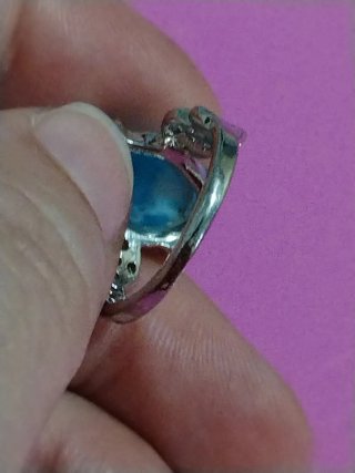 Anello argento galvanizzato con turchese