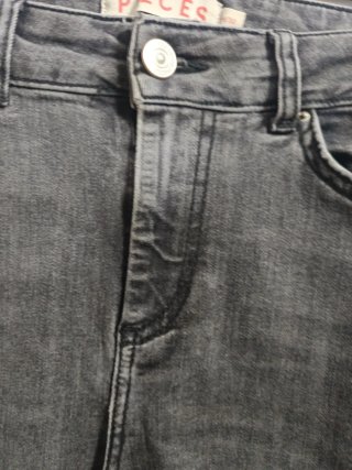 Pantalón tejano gris mujer