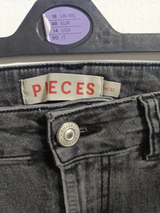 Pantalón tejano gris mujer