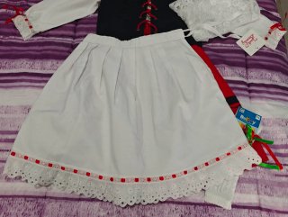 Abito Asturiana/Pastora per Bambina Fatto a Mano