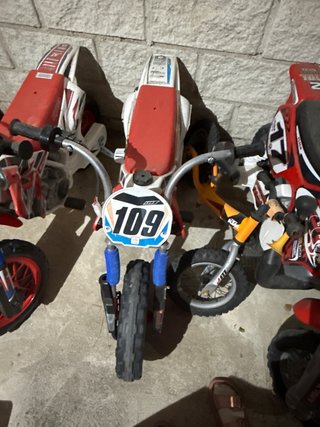 Moto Eléctrica Infantil Motocross Roja y Blanca