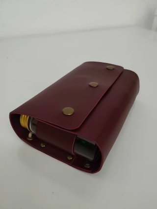 Estuche BBQ Cuero con Botes especias/condimentos