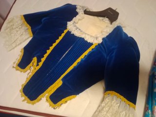 Traje Novia Alicantina Niña Azul y Dorado