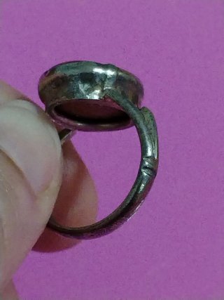 Anello argento galvanizzato naturale eliolite