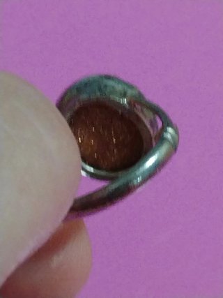 Anello argento galvanizzato naturale eliolite
