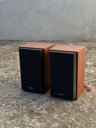 Altavoces Sony Marrones y Negros