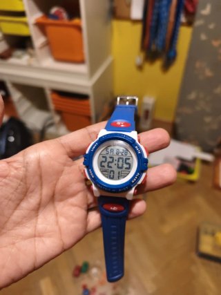 Reloj Digital Deportivo Niños Blanco y Azul