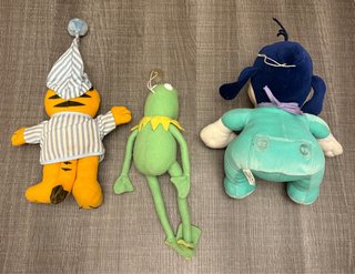 Lote Peluches Garfield, rana Gustavo y bebé Goofy