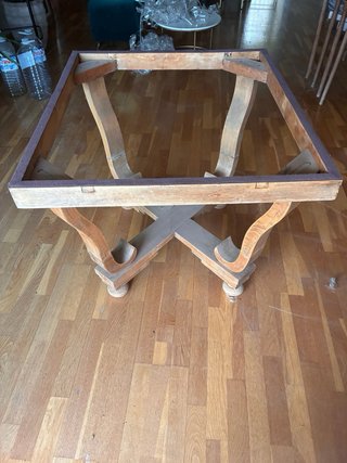 Pie de mesa de madera maciza