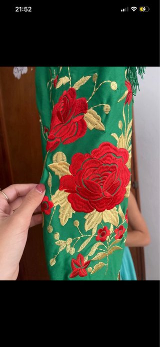 Mantoncillo Flamenco Bordado Flores