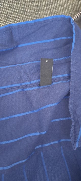 Camisa Larga Rayas Azulón