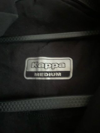 Sudadera Kappa cremallera negra y blanca