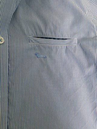 Camisa Harmont & Blaine Rayas Azul y Blanca