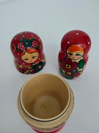 Juego 5 Matrioshkas Madera Nuevas