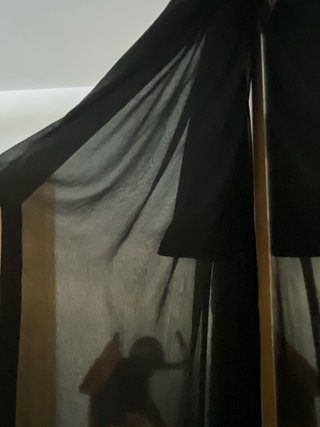 Falda larga tul negra talla 40