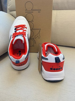 Scarpe Diadora Donna Tg 38 Bianche Rosse