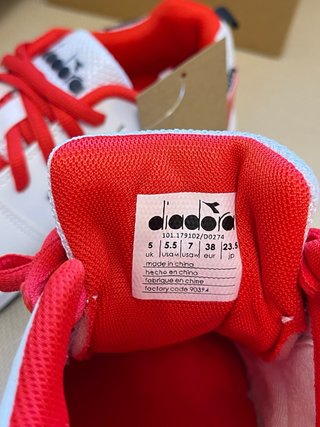 Scarpe Diadora Donna Tg 38 Bianche Rosse