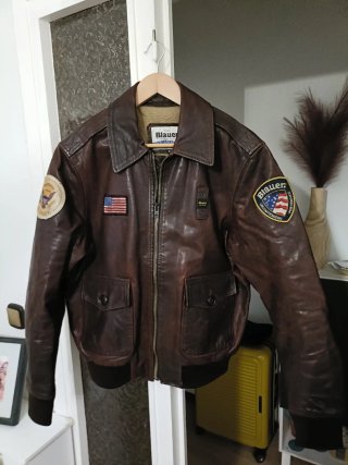 Cazadora Piel Blauer Talla XL