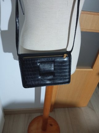 Bolso Tous negro bandolera, largo 15 ancho 21
