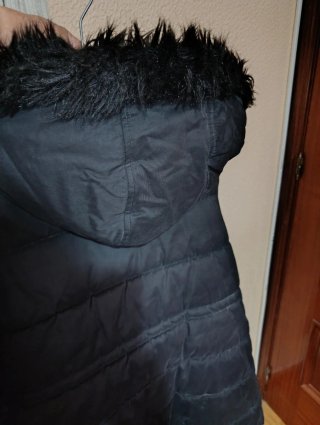 Chaqueta acolchada con mangas de cuero