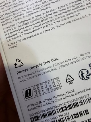 iPhone 15 128GB NUOVO DA APRIRE CON GARANZIA