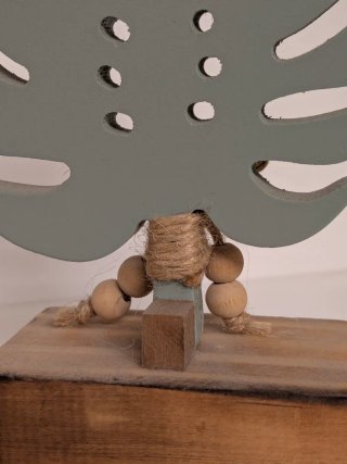 Monstera Hoja Decorativa Madera