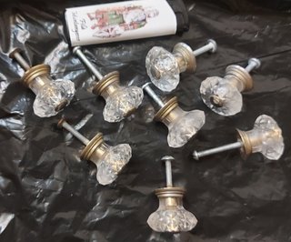 Lote 8 pomos retro vintage antiguos