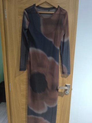 Vestido Malla Estampado Talla M