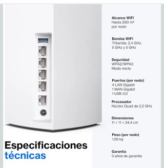 Pack 3 Routers Linksys MX5300 WiFi 6