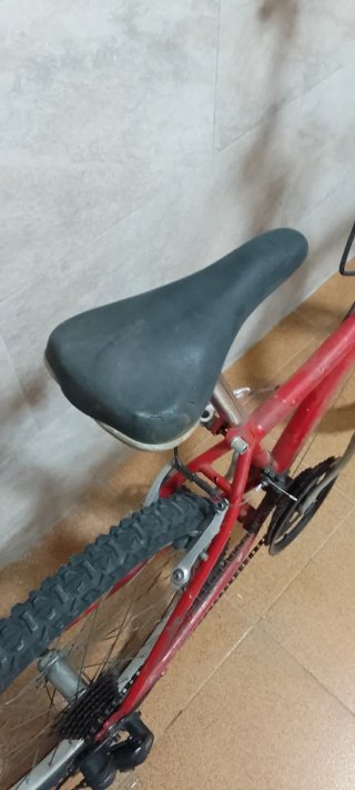 Bicicleta de montaña roja