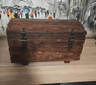 Baúl de madera estilo vintage