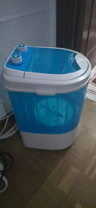 Lavadora y secadora portátil azul