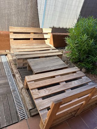 Conjunto 2 Sillones y Mesa Palets Madera