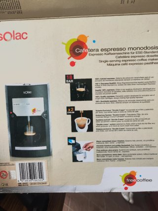 Cafetera Solac 18 BAR monodosis